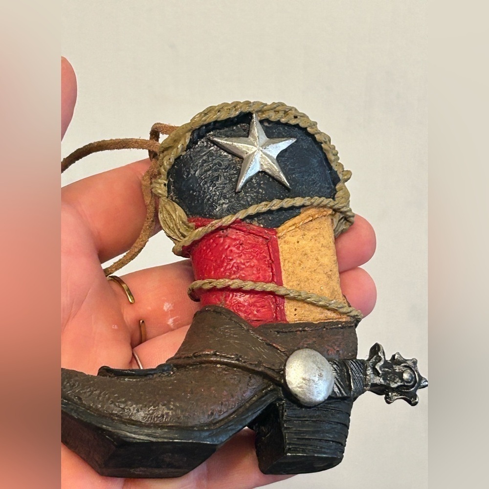 Country Western Cowboy Cowgirl Boot m Holiday Ornament Gift Rustic Home Decor - Picture 11 of 12